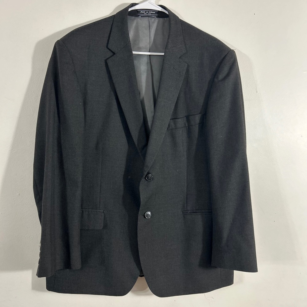 Bert Pulitzer Blazer Mens 44 Short Charcoal Gray Excellent 2-Button Suit‎ Jacket